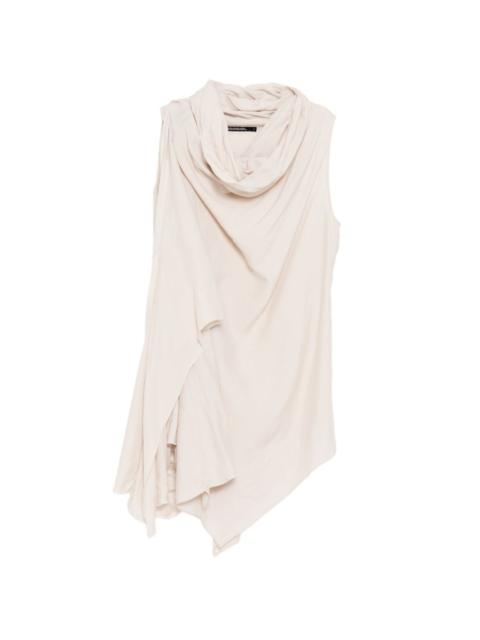 Julius draped hooded vest