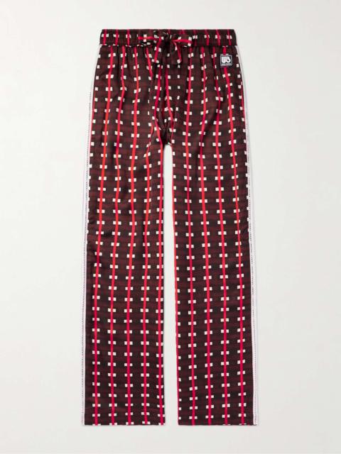 WALES BONNER + Lubaina Himid Snare Straight-Leg Crochet-Trimmed Printed Jersey Trousers