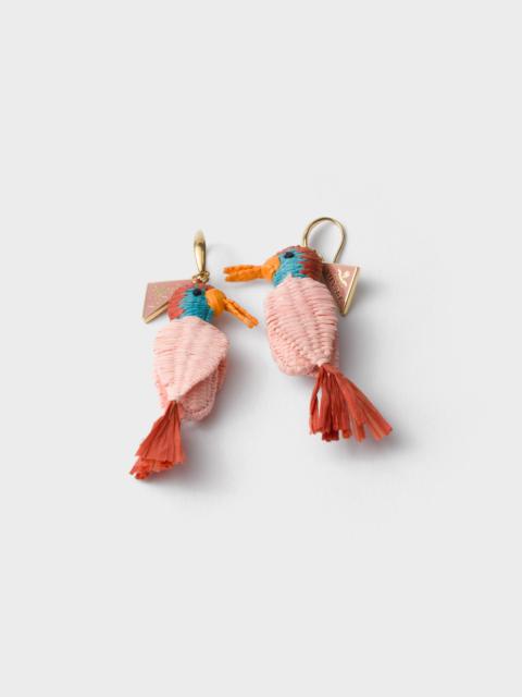 Prada Metal and crochet earrings