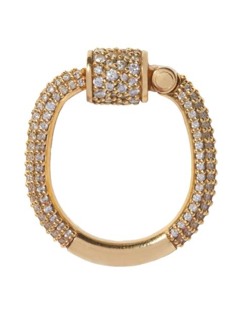 MARLA AARON Diamond The Allstone Trundle Lock Ring