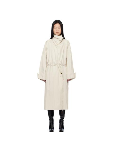 LE17SEPTEMBRE Off-White Cowl Neck Long Coat