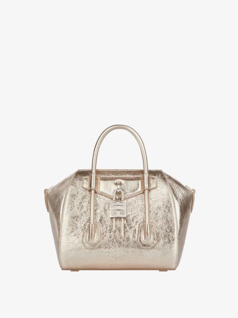 Givenchy MINI ANTIGONA LOCK BAG IN LAMINATED LEATHER
