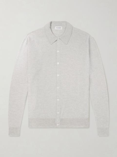JOHN SMEDLEY Tibor Merino Wool Cardigan Gray