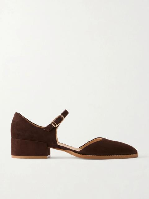 GABRIELA HEARST Riley 25 suede Mary Jane flats Chocolate