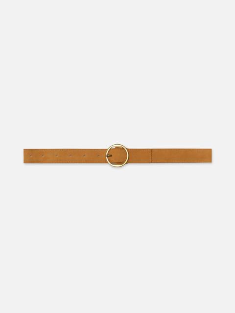 Circle Belt in Tan Suede