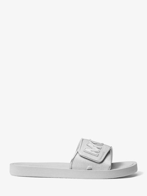 MICHAEL KORS Palmer Metallic Mesh Slide Sandal