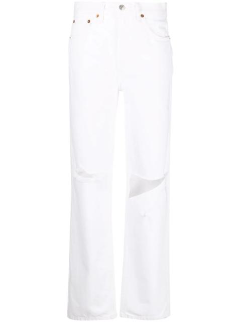 RE/DONE Pipe high-waist straight jeans