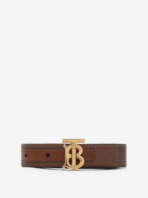 Reversible Monogram Motif Check Slim Belt