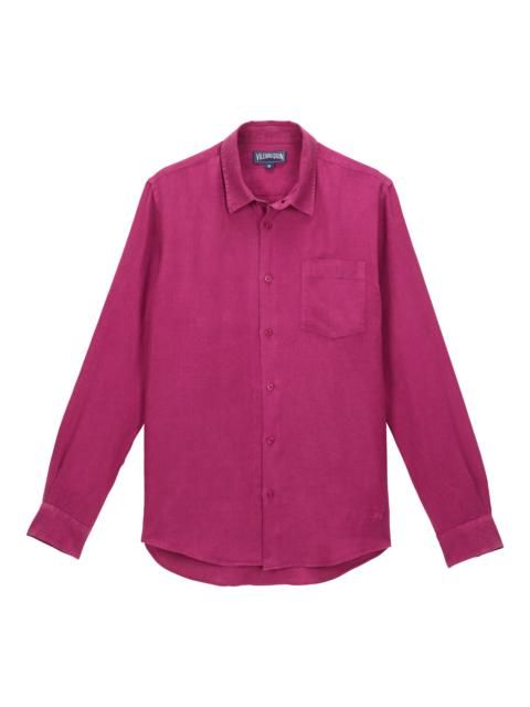 Men Linen Shirt Solid