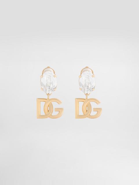 Dolce & Gabbana Earrings with rhinestones and DG logo