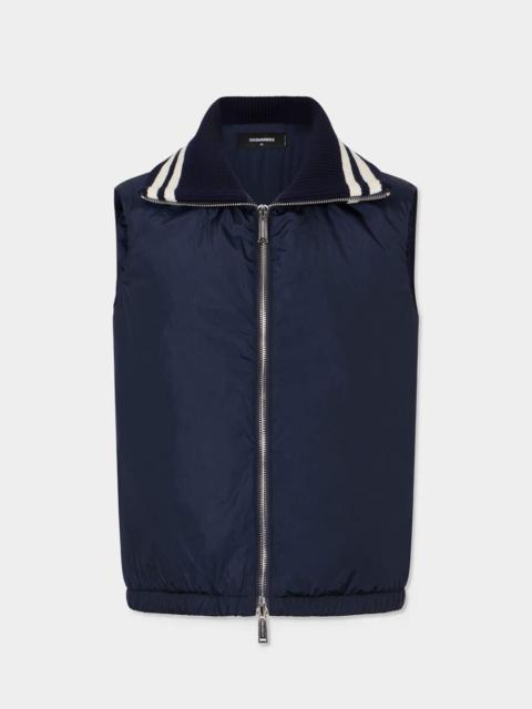 DSQUARED2 HYBRID STUDDED CROPPED VEST