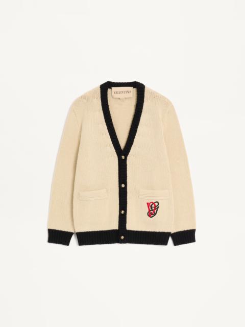 Valentino VALENTINO WOOL CARDIGAN WITH EMBROIDERED VG