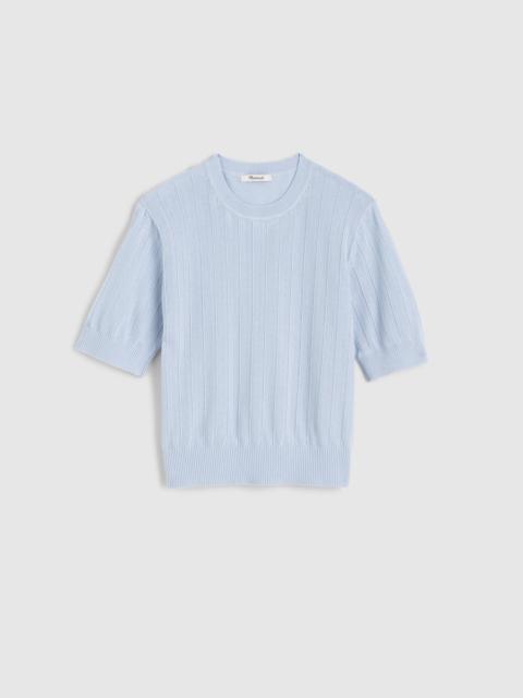 Madewell Pointelle-Stitch Crewneck Sweater Tee