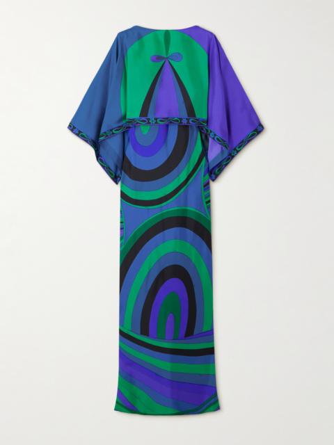 PUCCI Layered Printed Silk-twill Maxi Dress
