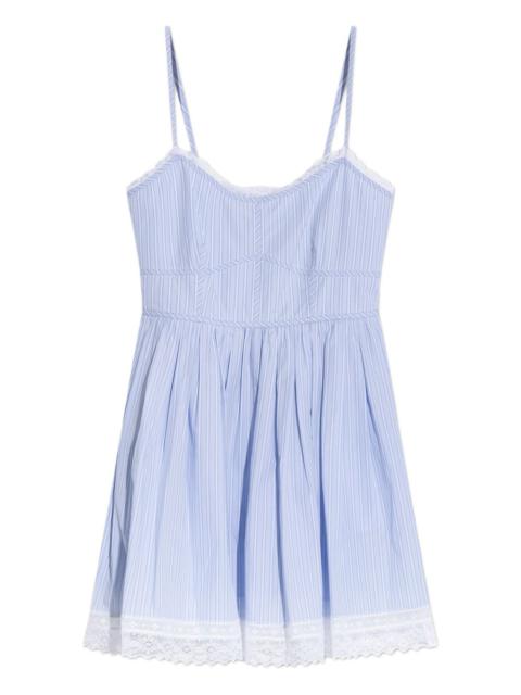 LoveShackFancy Harrisine lace-trimmed striped dress