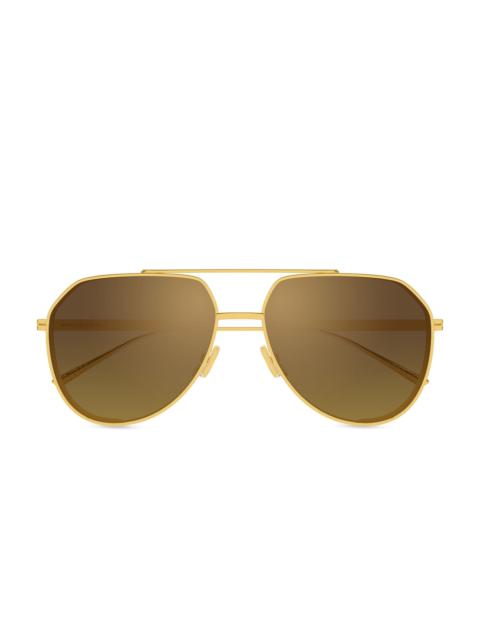 Bottega Veneta Women's Light Ribbon 60MM Pilot Sunglasses - Gold