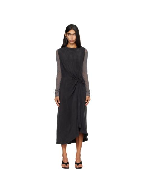 Studio Nicholson Black Delph Midi Dress