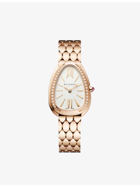BVLGARI SPP33WGGD/SAT Serpenti Seduttori 18ct rose-gold and diamond watch
