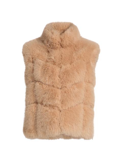 GENERATION LOVE Women's Rosario Chevron Faux-Fur Vest - Beige