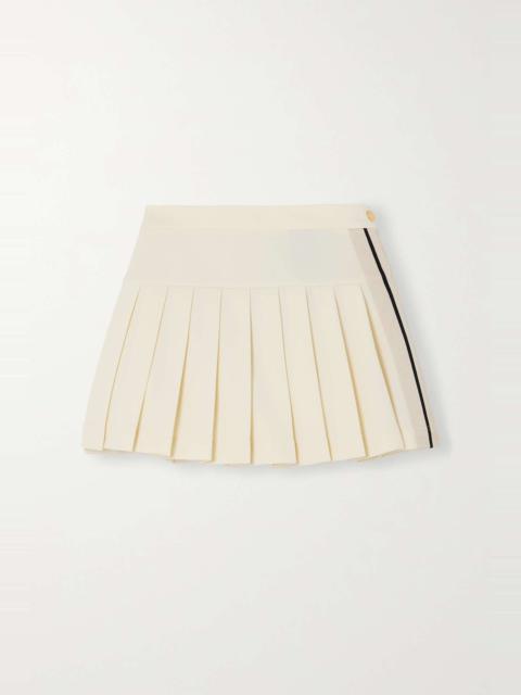 Palm Angels Pleated crepe tennis skirt
