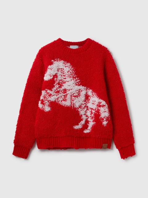 Stella McCartney Airbrushed Horse Graphic Crewneck Jumper