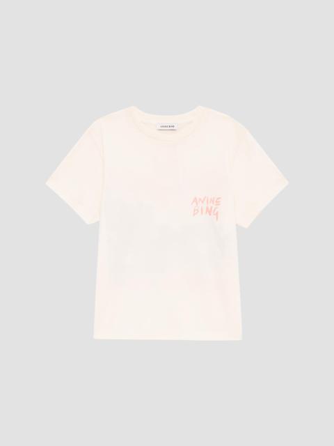 ANINE BING Women's Shelley Logo Cotton T-Shirt - Ecru