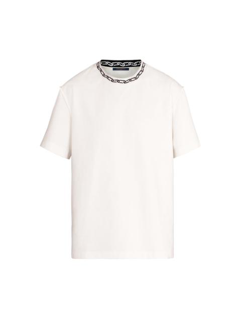Louis Vuitton T-Shirt With Chain Jacquard Rib Collar