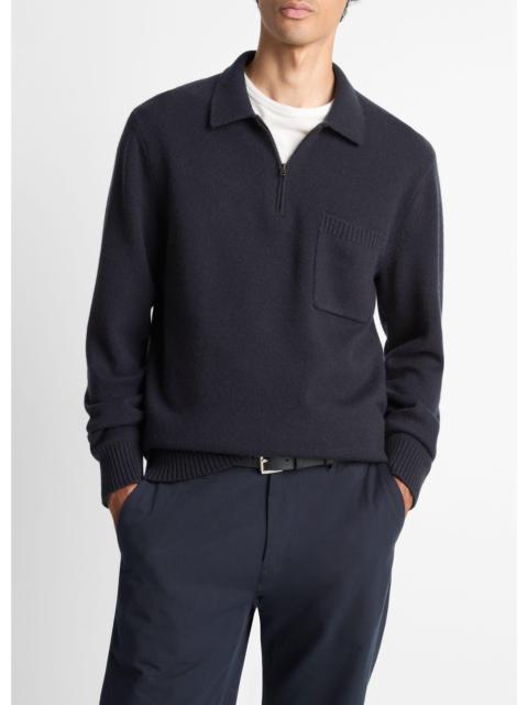 Vince Wool & Cashmere-Blend Quarter-Zip Polo Sweater