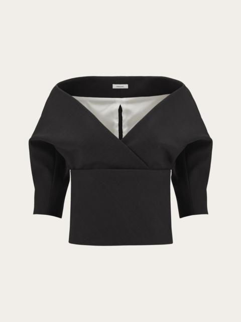 FERRAGAMO KIMONO SLEEVE TOP
