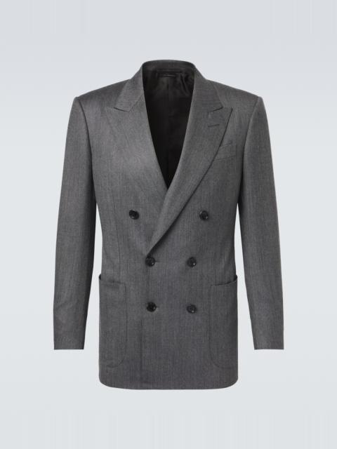 TOM FORD Mouliné wool twill blazer