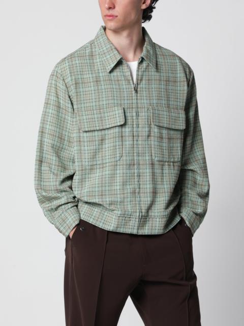 NEEDLES Dobby Grid sporty jacket in rayon blend, mint