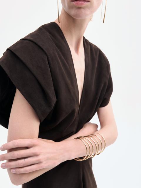 CO Sculpted Midi Dress in Suede