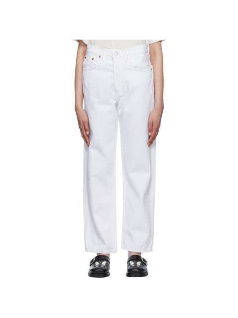 RE/DONE White 90s Low Slung Jeans