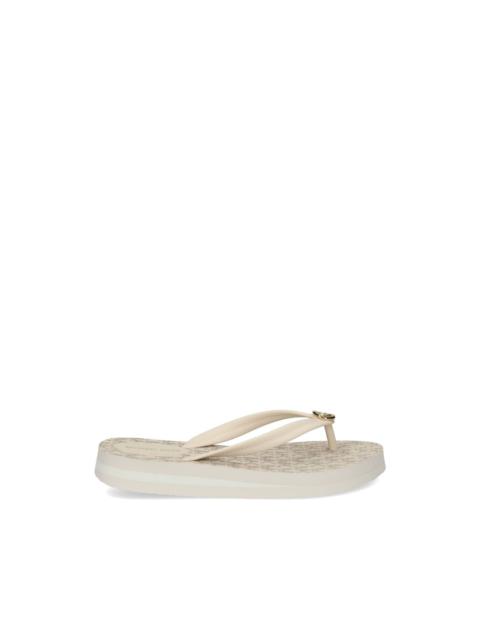 MICHAEL KORS Posie logo charm flip flops