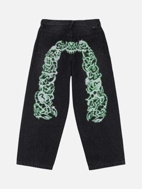 EVISU Airbrushed Daicock Denim Jeans