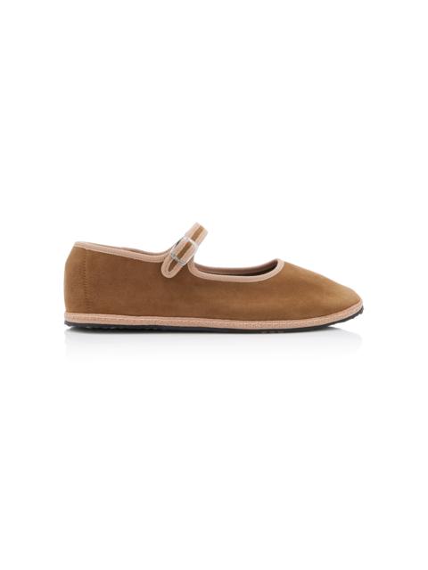 ViBi Venezia Suede Mary Jane Flats tan