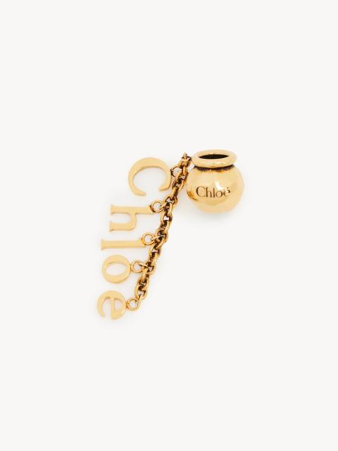 Chloé SPHERE CHLOÉ LETTERS DICE CHARM FOR BRACELET BAG IN BRASS