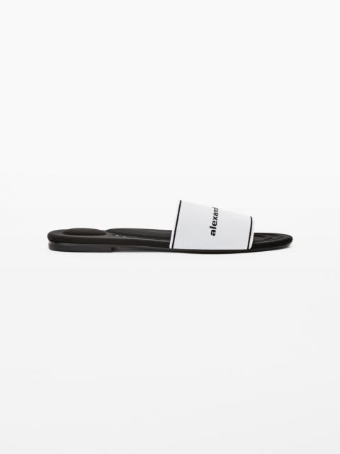 Alexander Wang KYRA LOGO ELASTIC SLIDE SANDAL