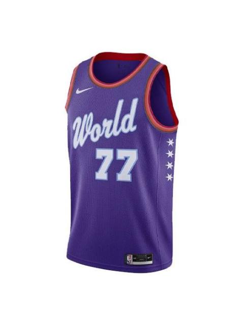 Nike Nike NBA Rookies SW Fan Edition Chicago 77 Doncic Blue CU8615-509