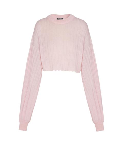 Balmain Cropped mohair jumper