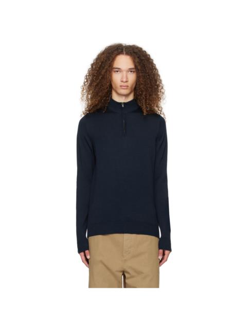Navy Half-Zip Sweater