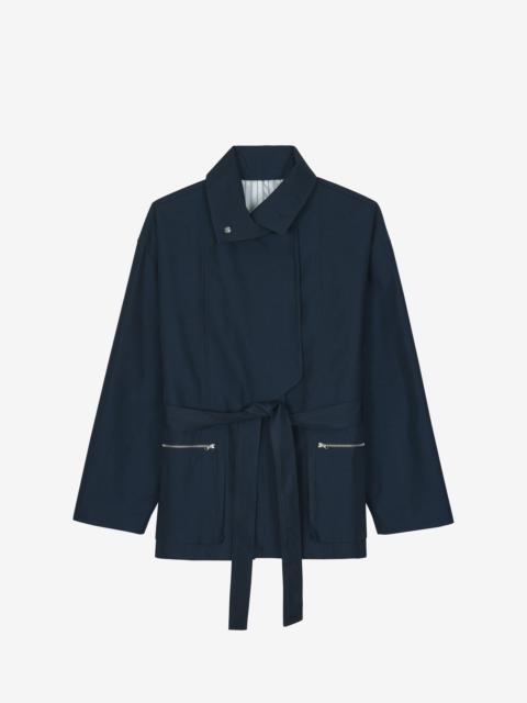 The Frankie Shop Norris Short Trench - Navy