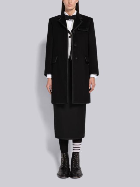 Thom Browne ZIBELINE CASHMERE HOLIDAY HIGH ARMHOLE CHESTERFIELD COAT