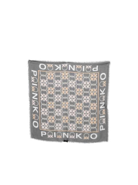 PINKO printed fringed scarf