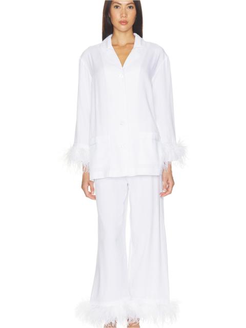SLEEPER Party Pajama Set With Detachable Feathers