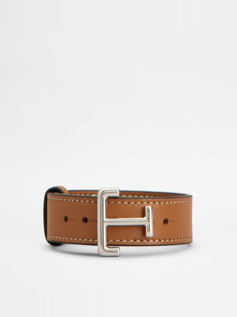 Tod's BRACELET IN LEATHER - BROWN