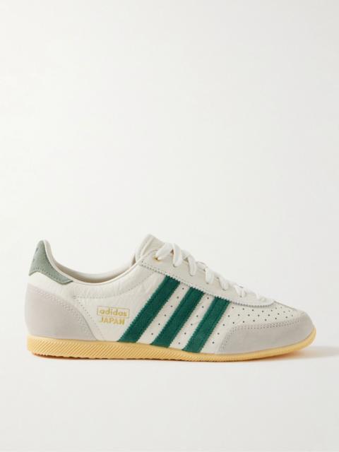 adidas Originals Japan suede-trimmed perforated leather sneakers Off-white