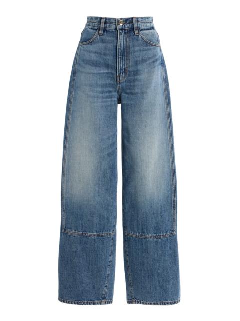 RÙADH Exclusive The Rhone Rigid High-Rise Curved Jeans blue