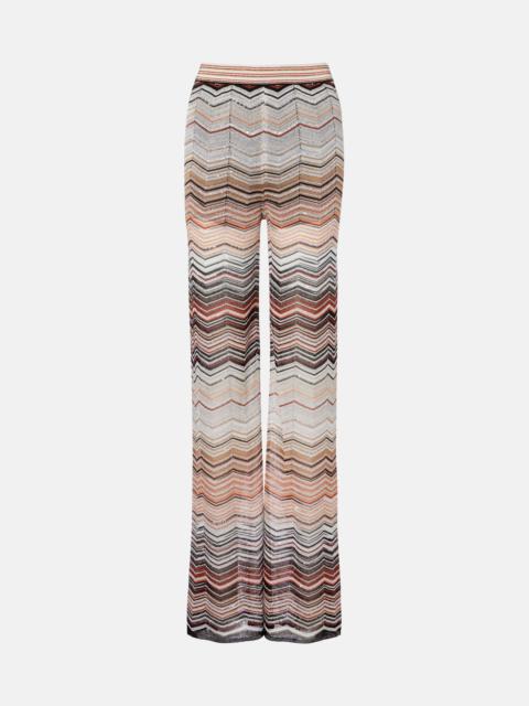 Missoni Zig Zag lamé wide-leg pants