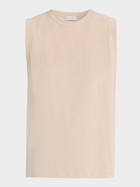 Brunello Cucinelli Cotton Stretch Loose Tank Top